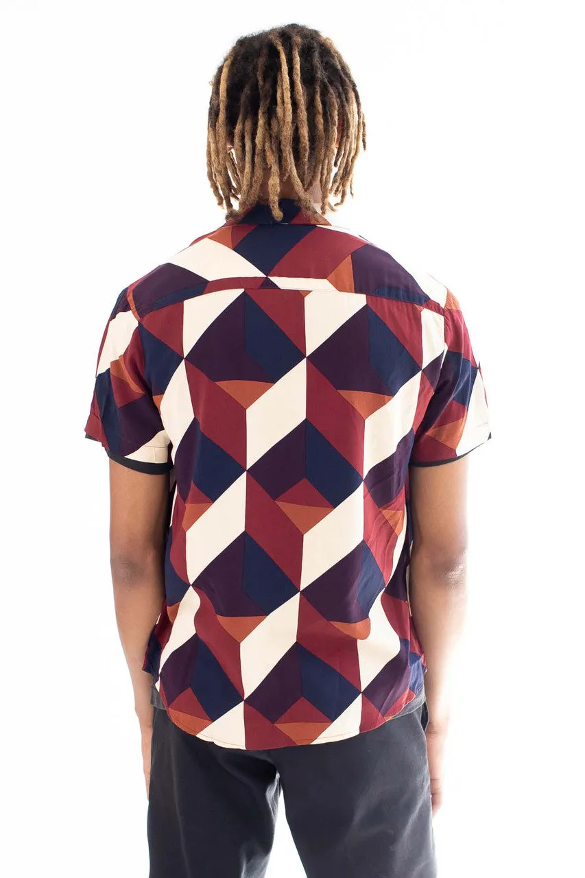 3D Mind Puzzle Button Up Shirt