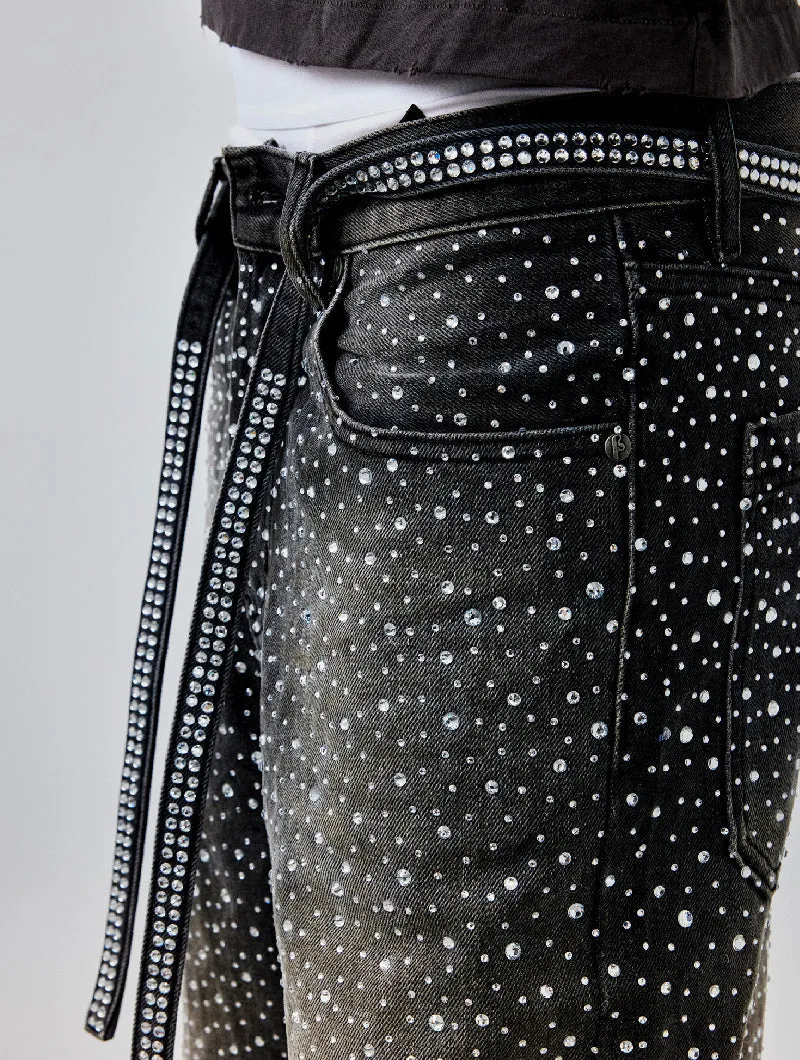 3D Printing Washed 20k Swarovski Diamond Boro Denim Black