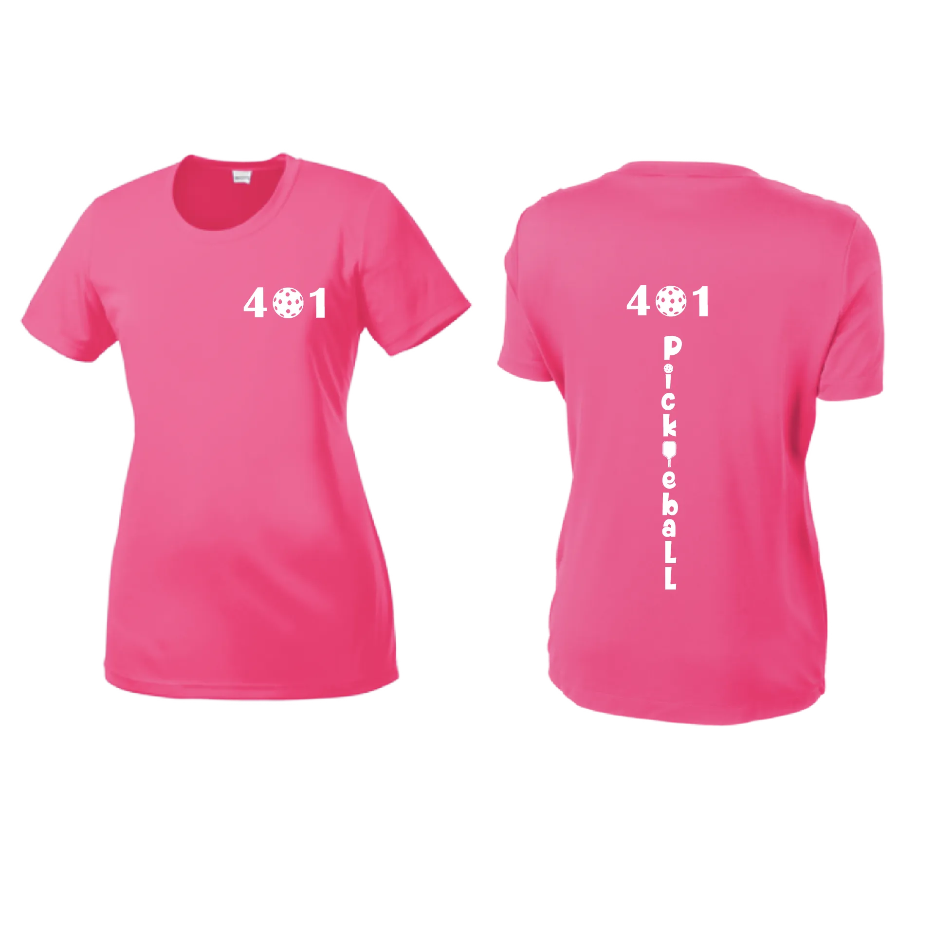 401 Rhode Island Pickleball Club | Women’s Short Sleeve Crewneck Pickleball Shirts | 100% Polyester