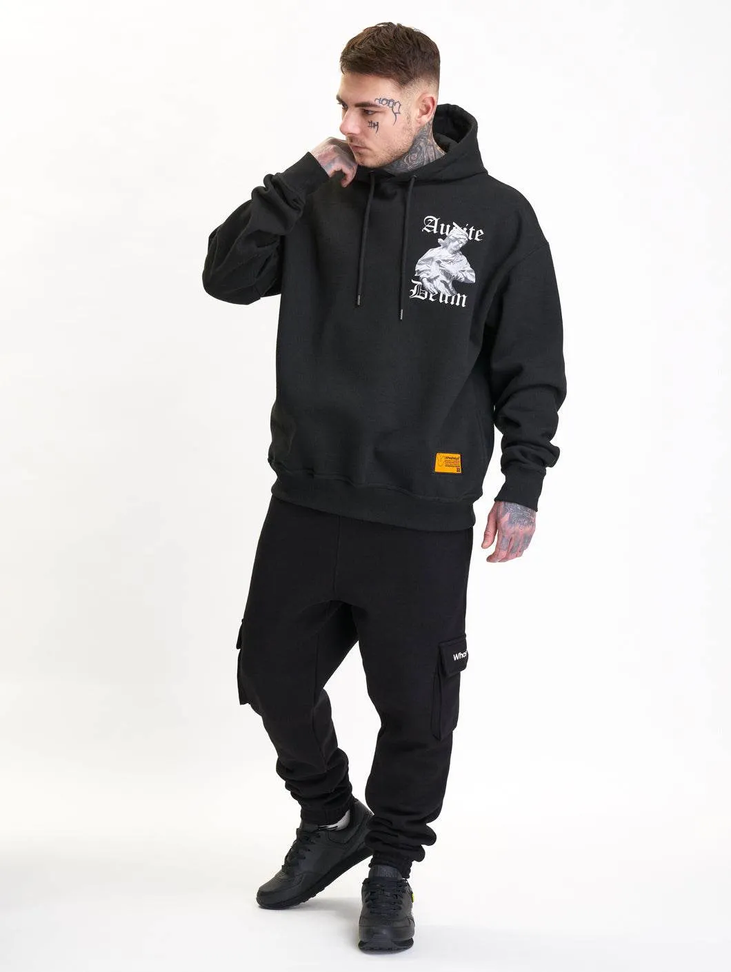 Audite Deum Oversized Hoodie Black
