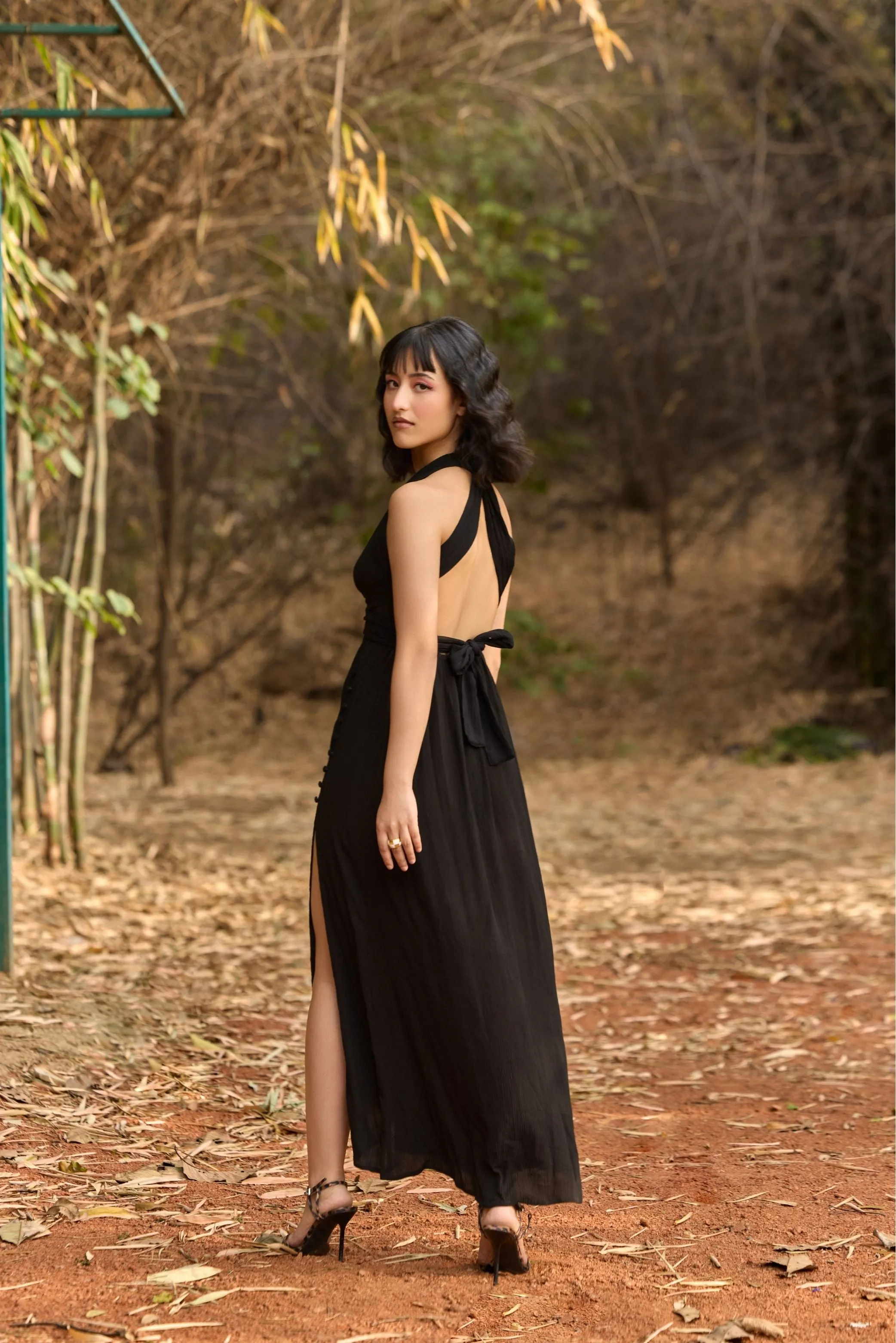 Black Multi-Styling Halter Dress