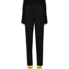 Bottega Veneta Black Wool Straight Trousers