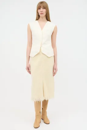 Boucle Frayed Skirt
