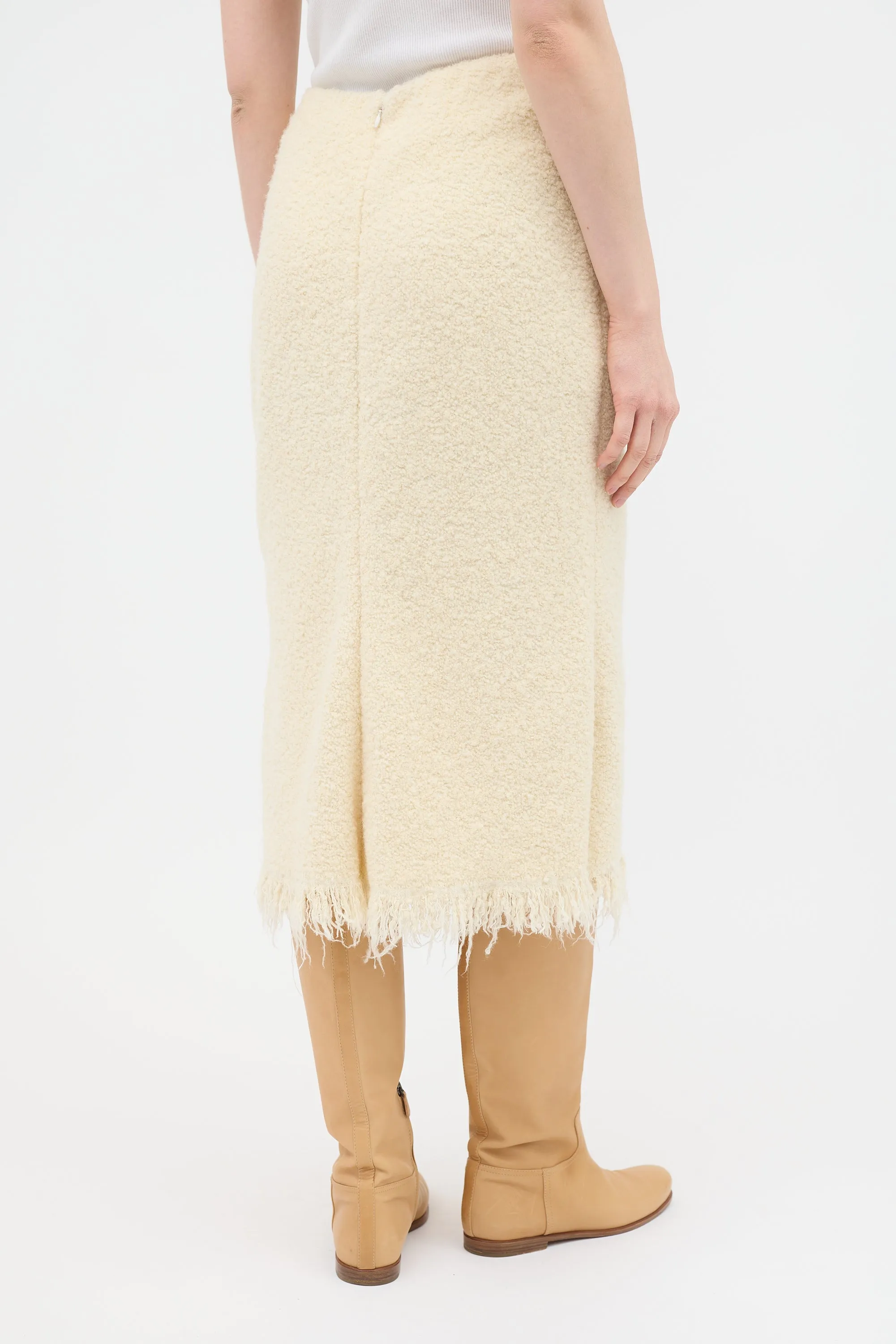 Boucle Frayed Skirt