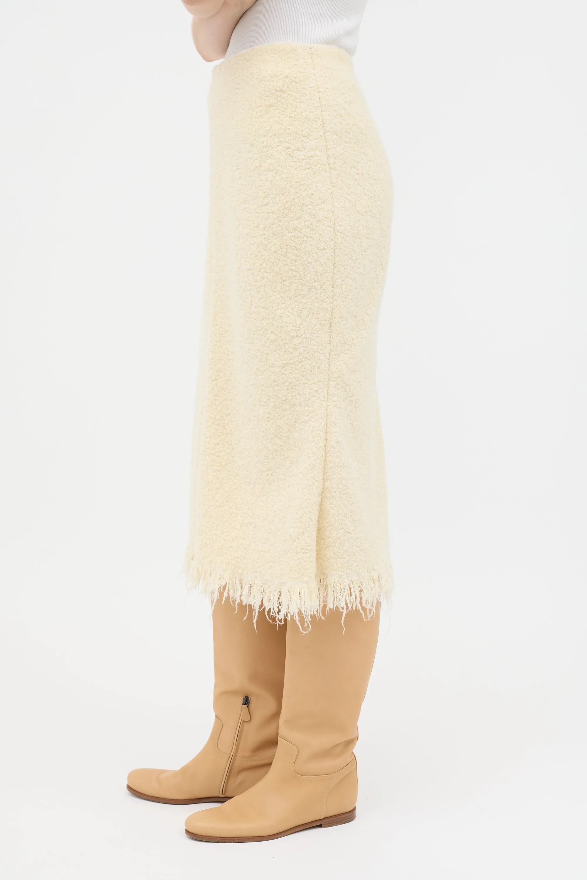 Boucle Frayed Skirt