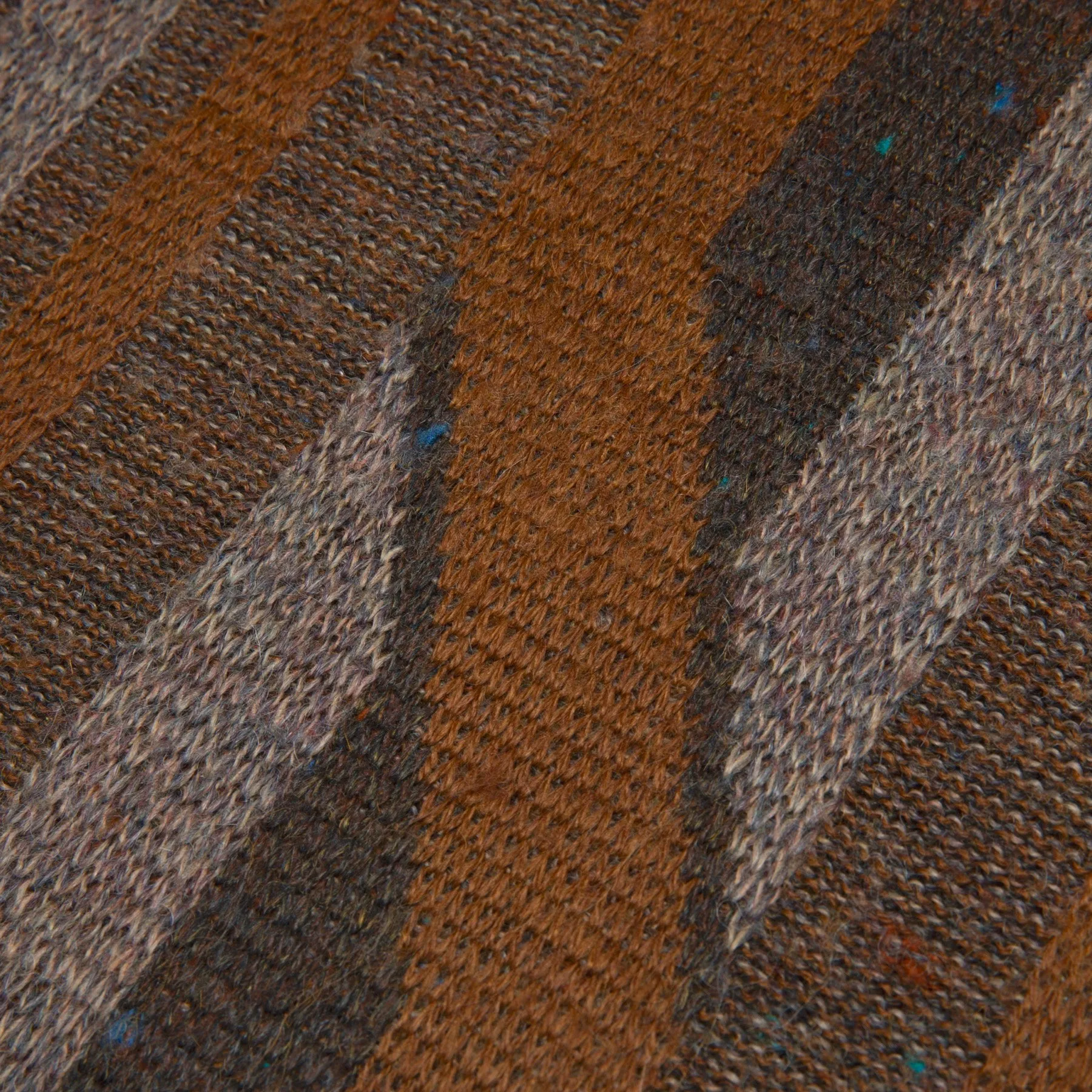 Brutalist Stranded Tweed Yarn Garter Stitch Jumper