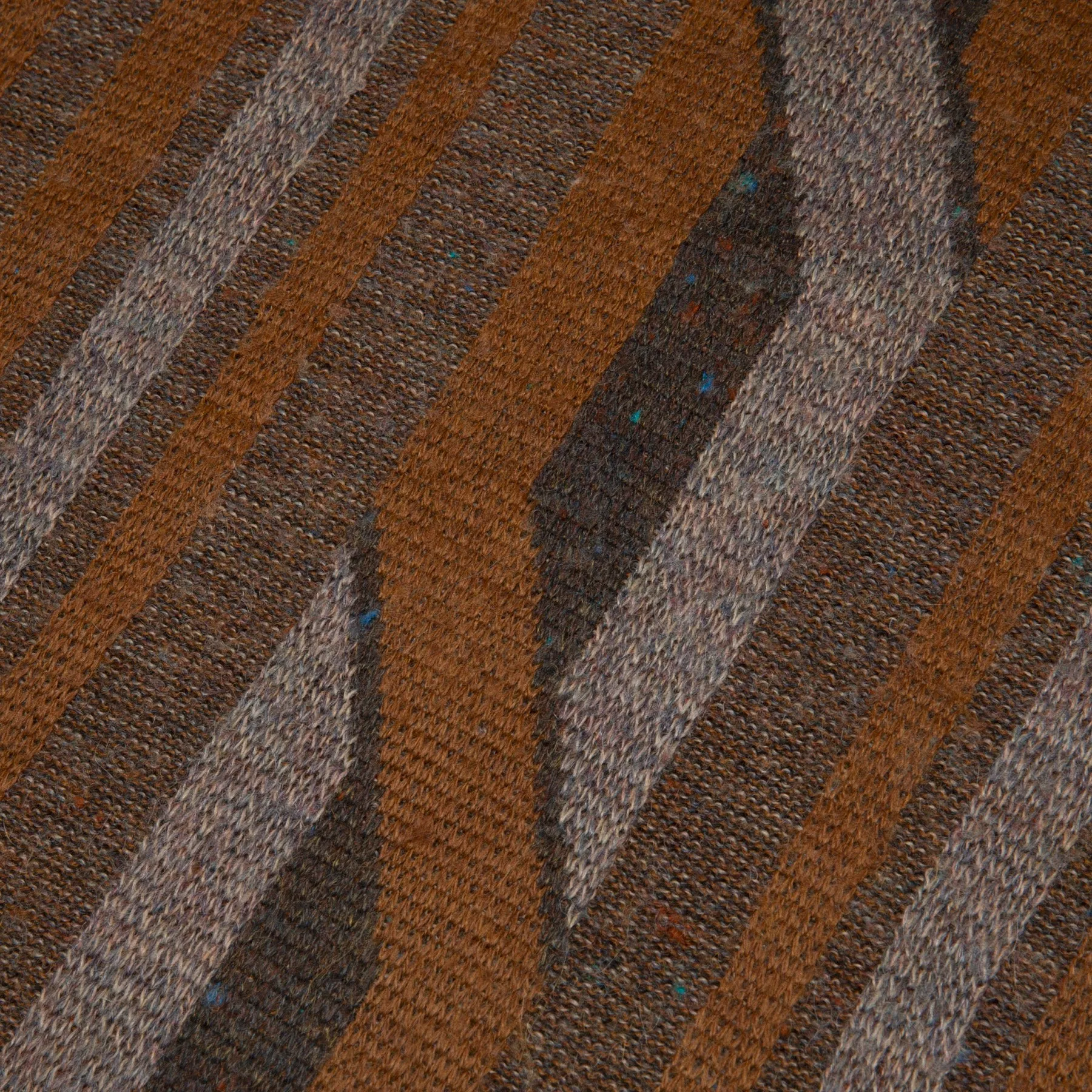 Brutalist Stranded Tweed Yarn Garter Stitch Jumper