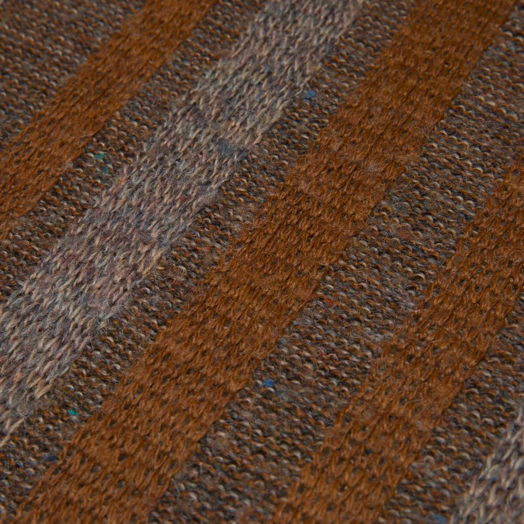 Brutalist Stranded Tweed Yarn Garter Stitch Jumper
