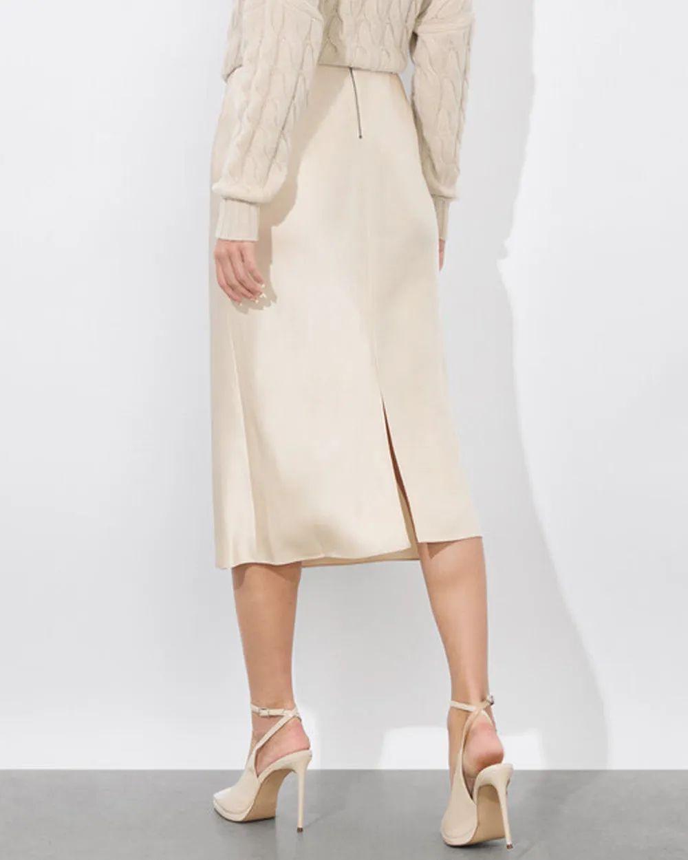 Chino Maeve Midi Slip Skirt