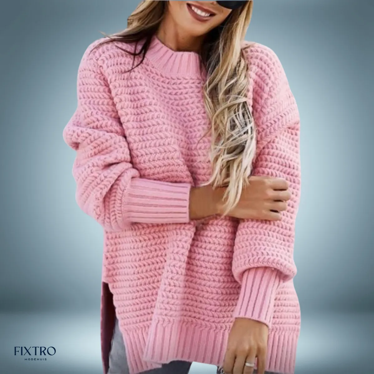 Cozy Charm | Gebreide Trui met Hoge Kraag
