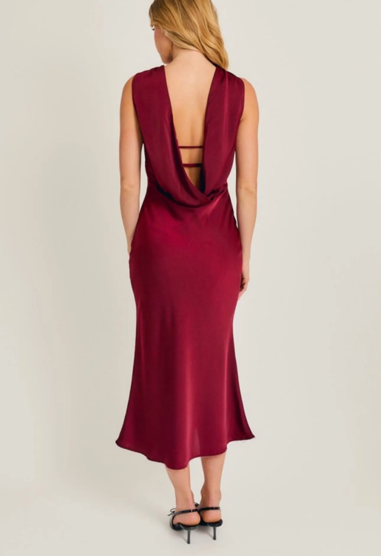 Crimson Elegance Maxi Dres