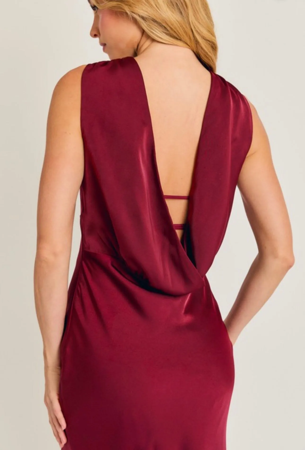 Crimson Elegance Maxi Dres