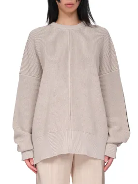 Cutout Crew Neck Sweater (PD-792-WHL-YCO003-LATTE)