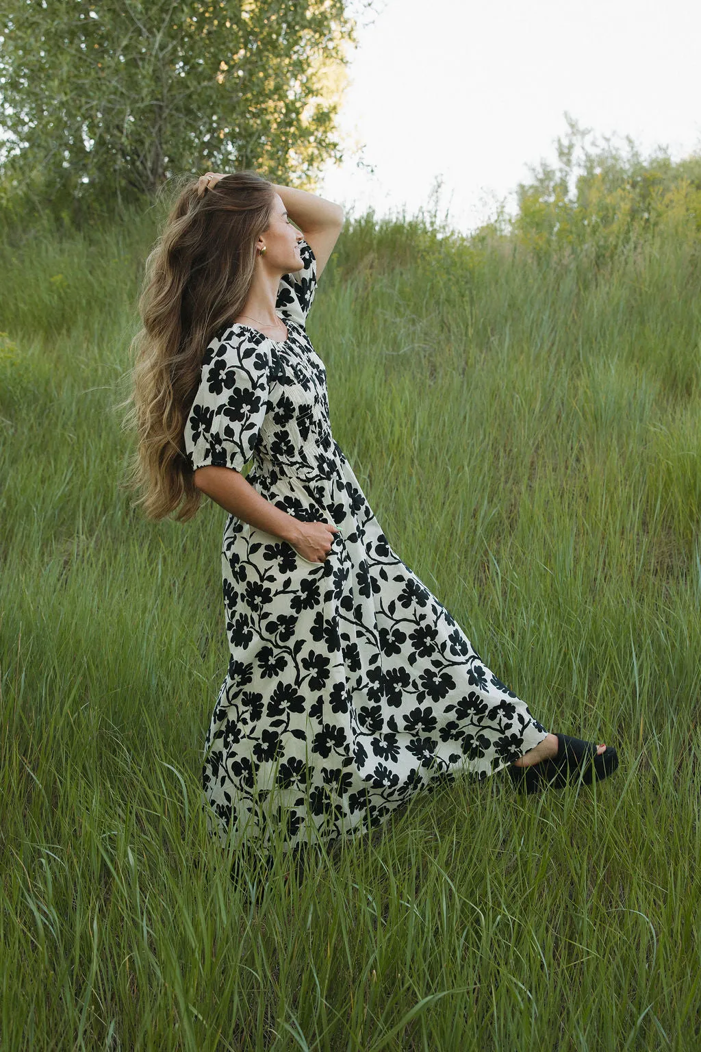 Darcy Dress-Ivory Multi