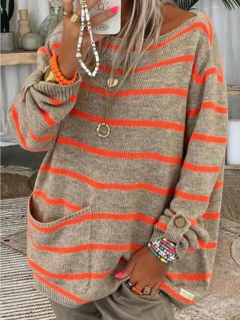 Elda - Trendy gestreepte pullover voor dames en heren