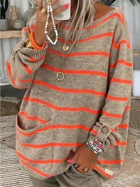 Elda - Trendy gestreepte pullover voor dames en heren