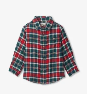 Hatley Boys Flannel Button Up Shirt  F23HPK1252  Celebration Plaid *