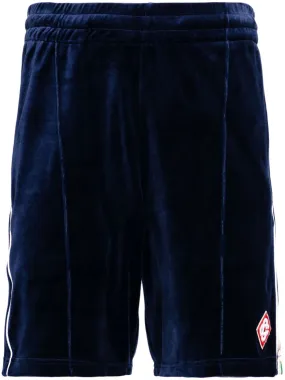 Heart Monogram velvet track shorts