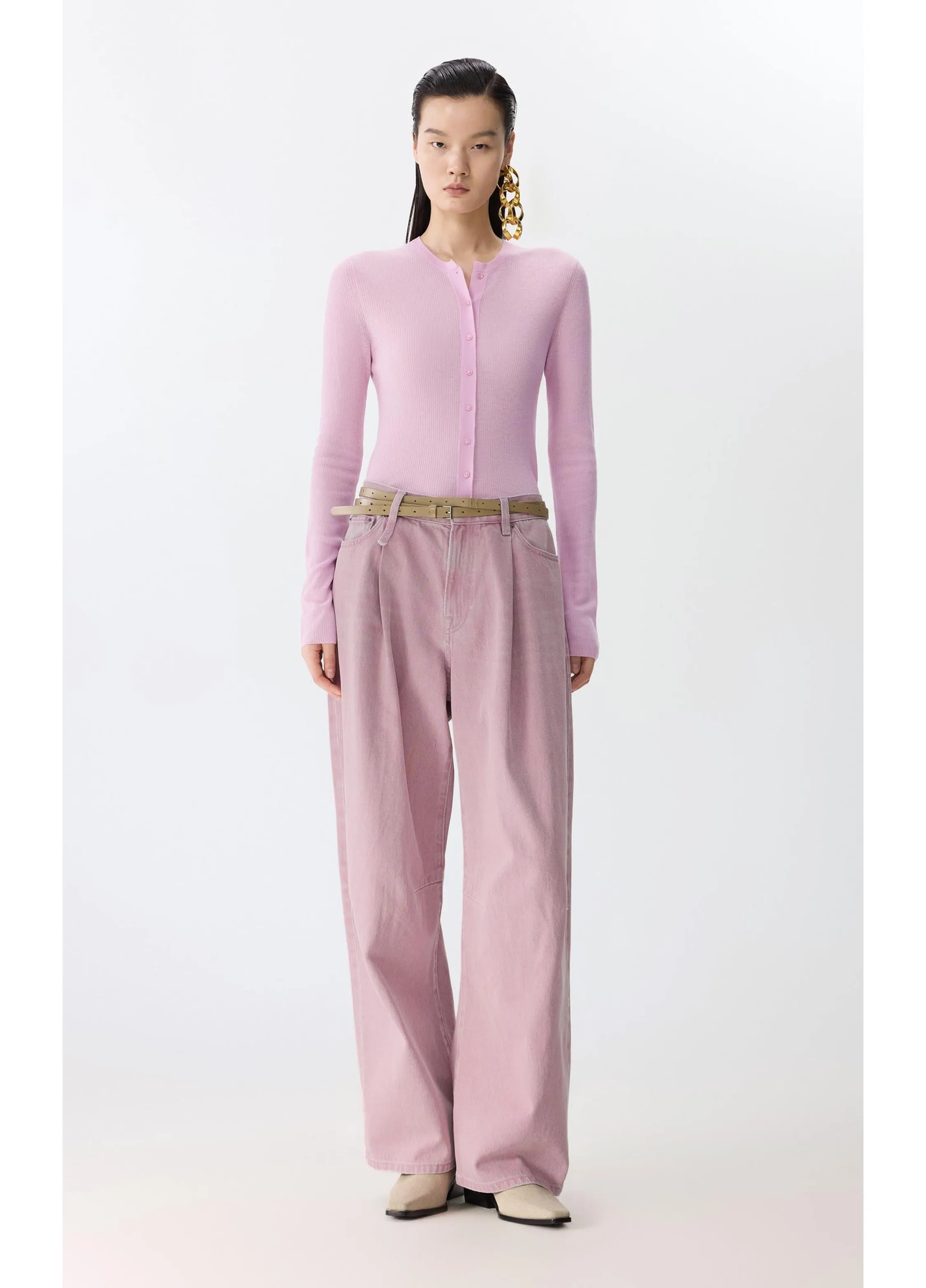 JNBY Straight-Leg Cuffed Denim Jeans