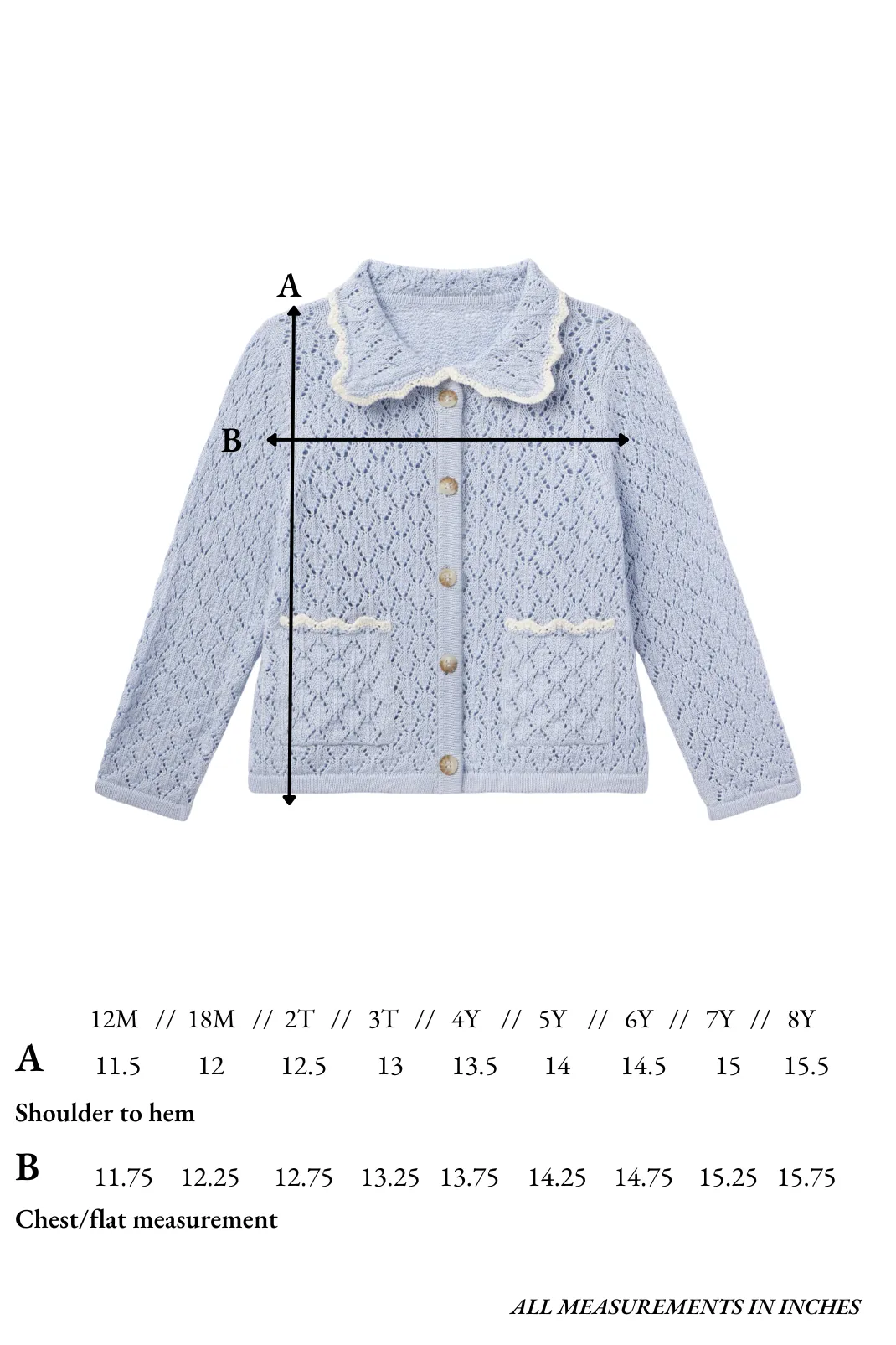 Jules Cardigan in Blue Fog