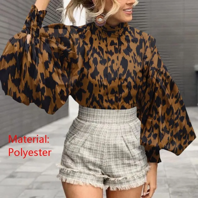 Lantern Sleeve Elegant Party Blouse