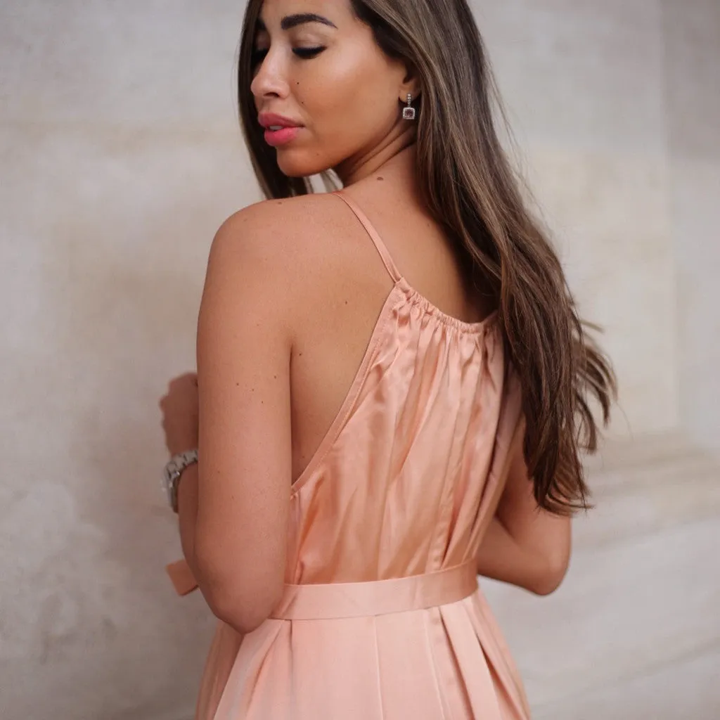 Lucy thin strap dress / 100326 - Soft Coral
