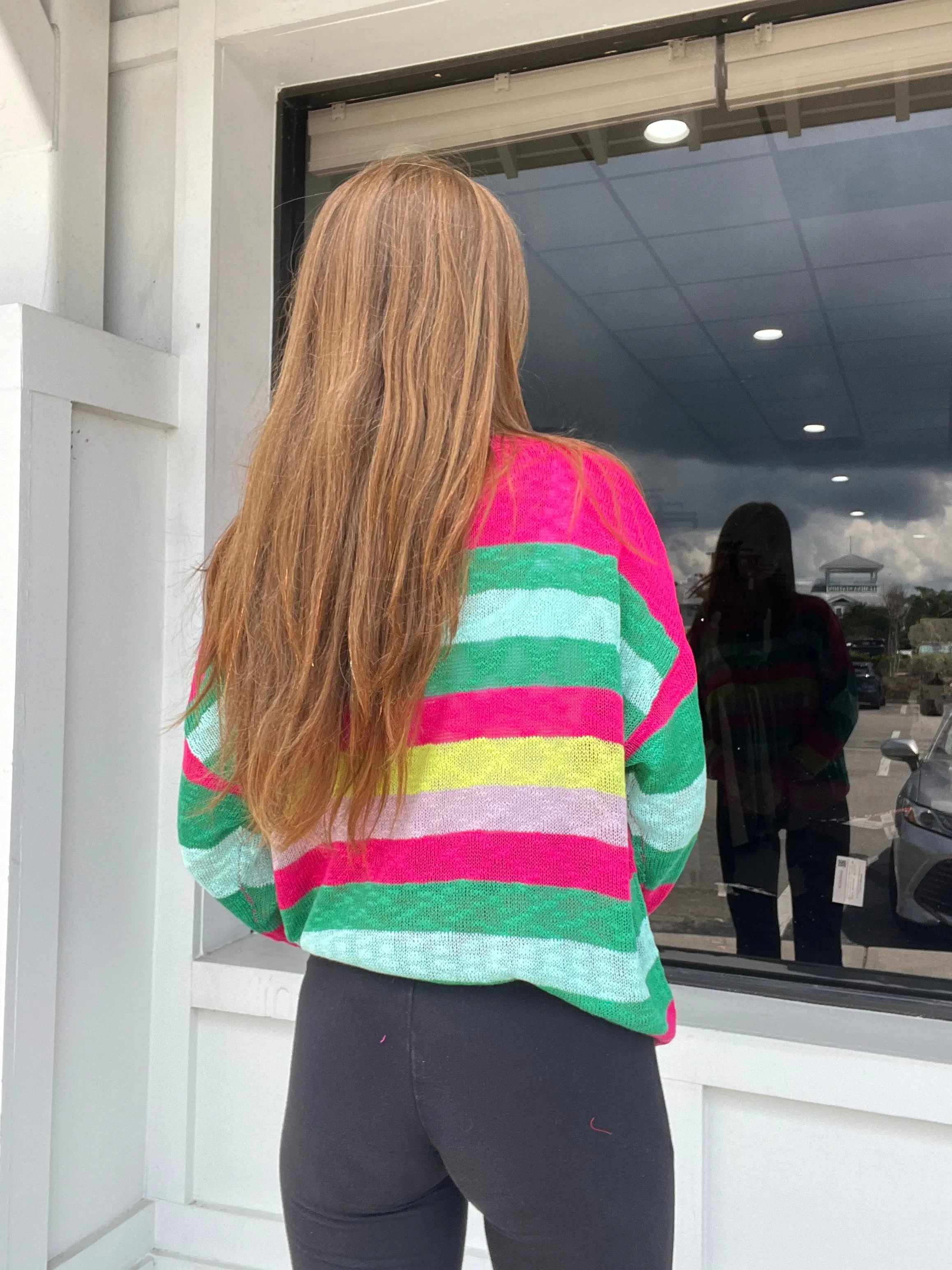 Multi Stripe Low Gauge Sweater
