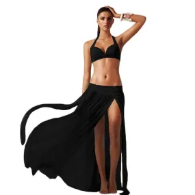 Open Front Mesh Skirt