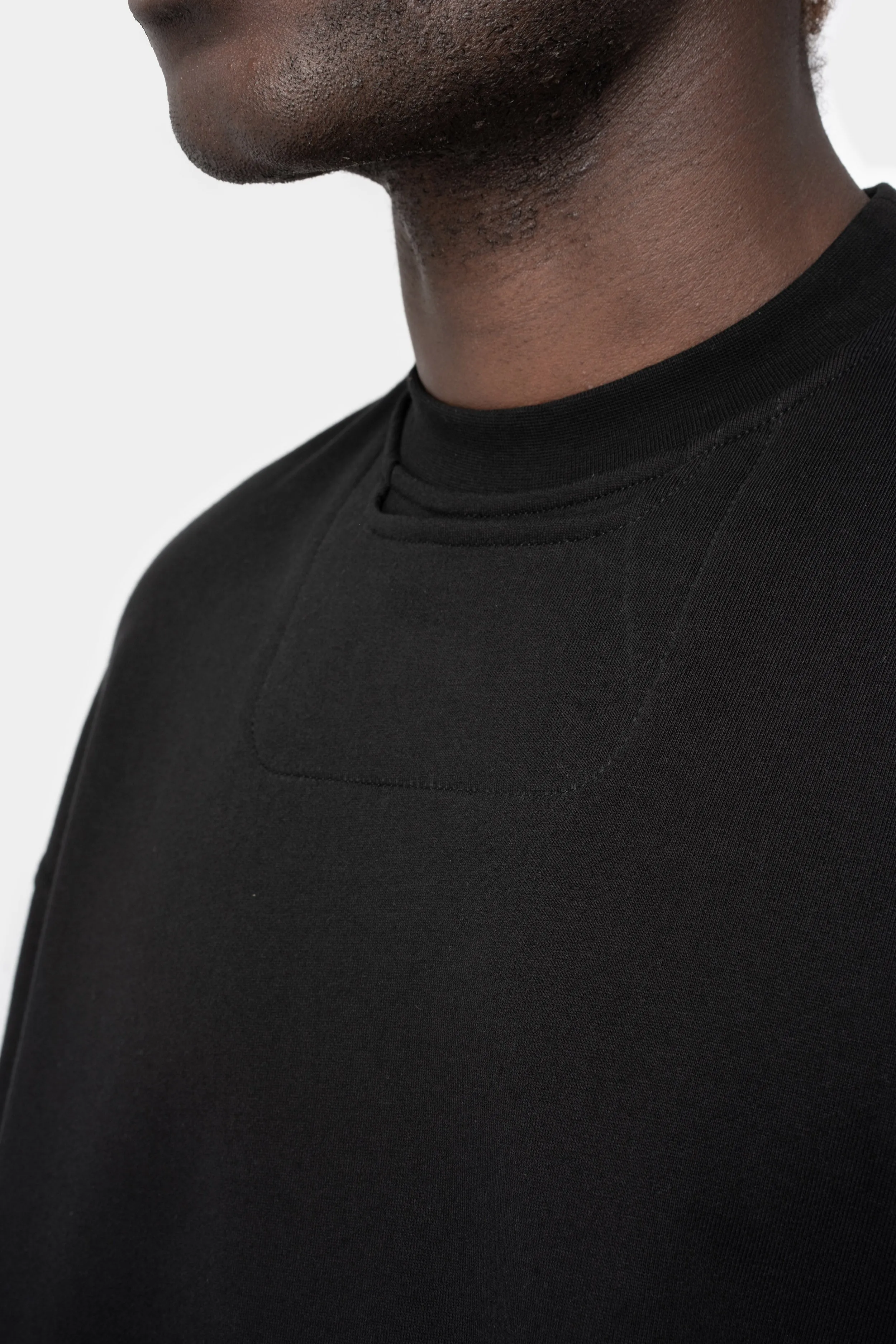 Oversized dip pocket crewneck sweatshirt