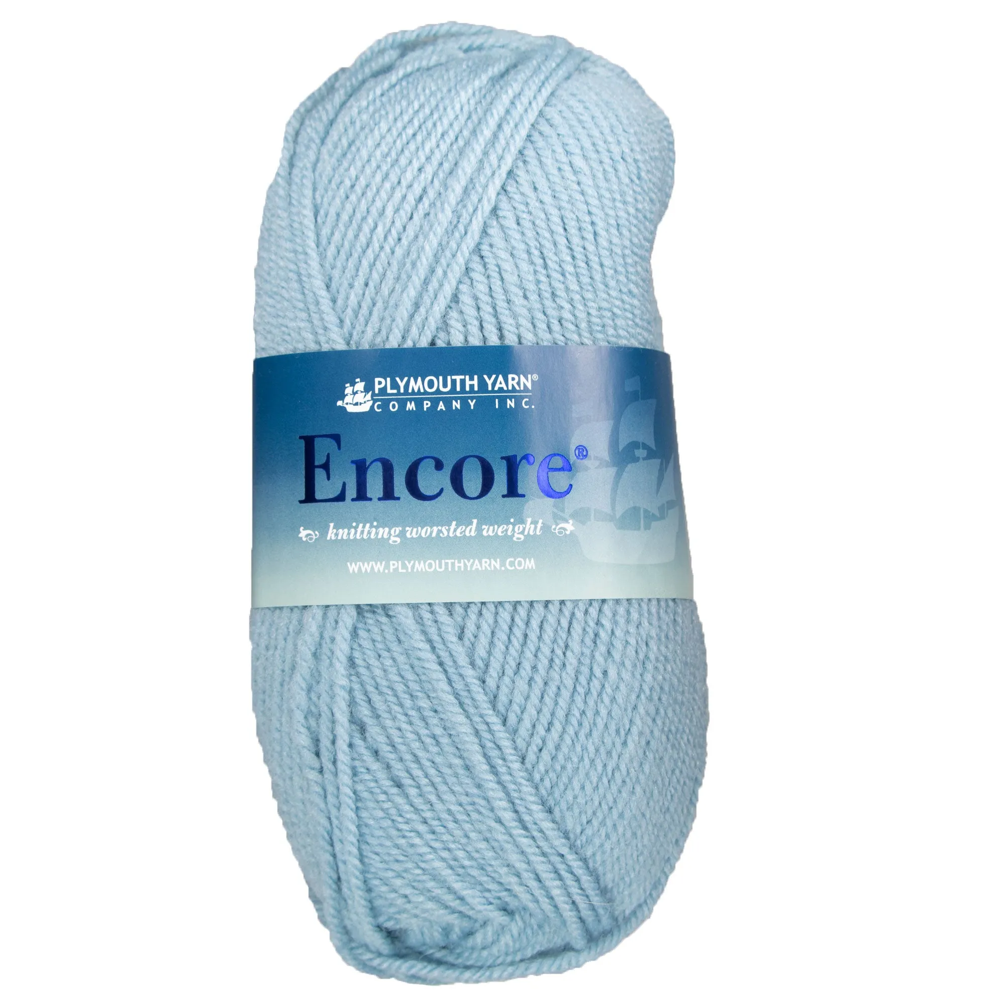 Plymouth Yarn Encore Worsted Yarn - 0514 Light Wedgewoood