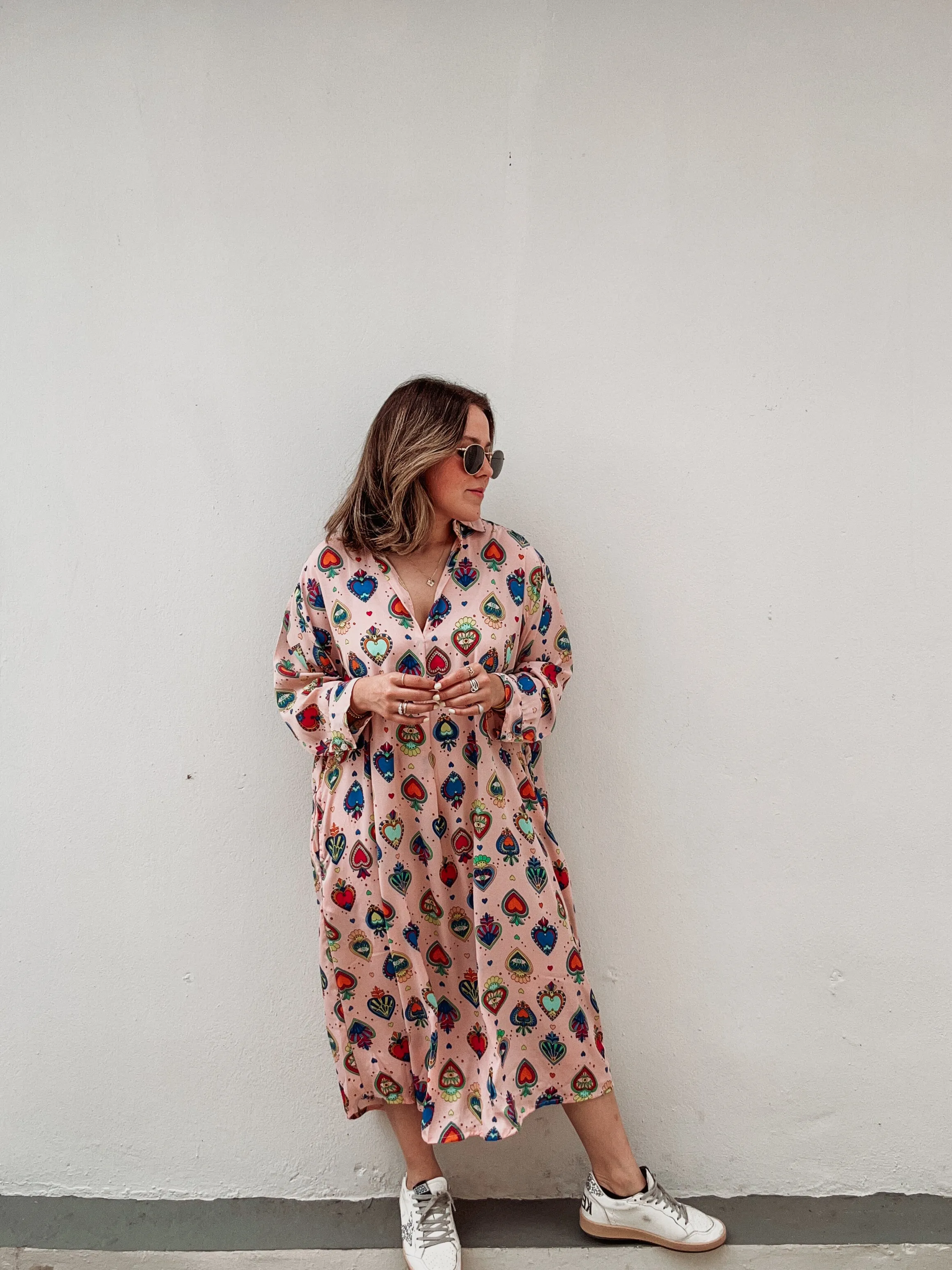 Rainbow Heart Flowy Maxi