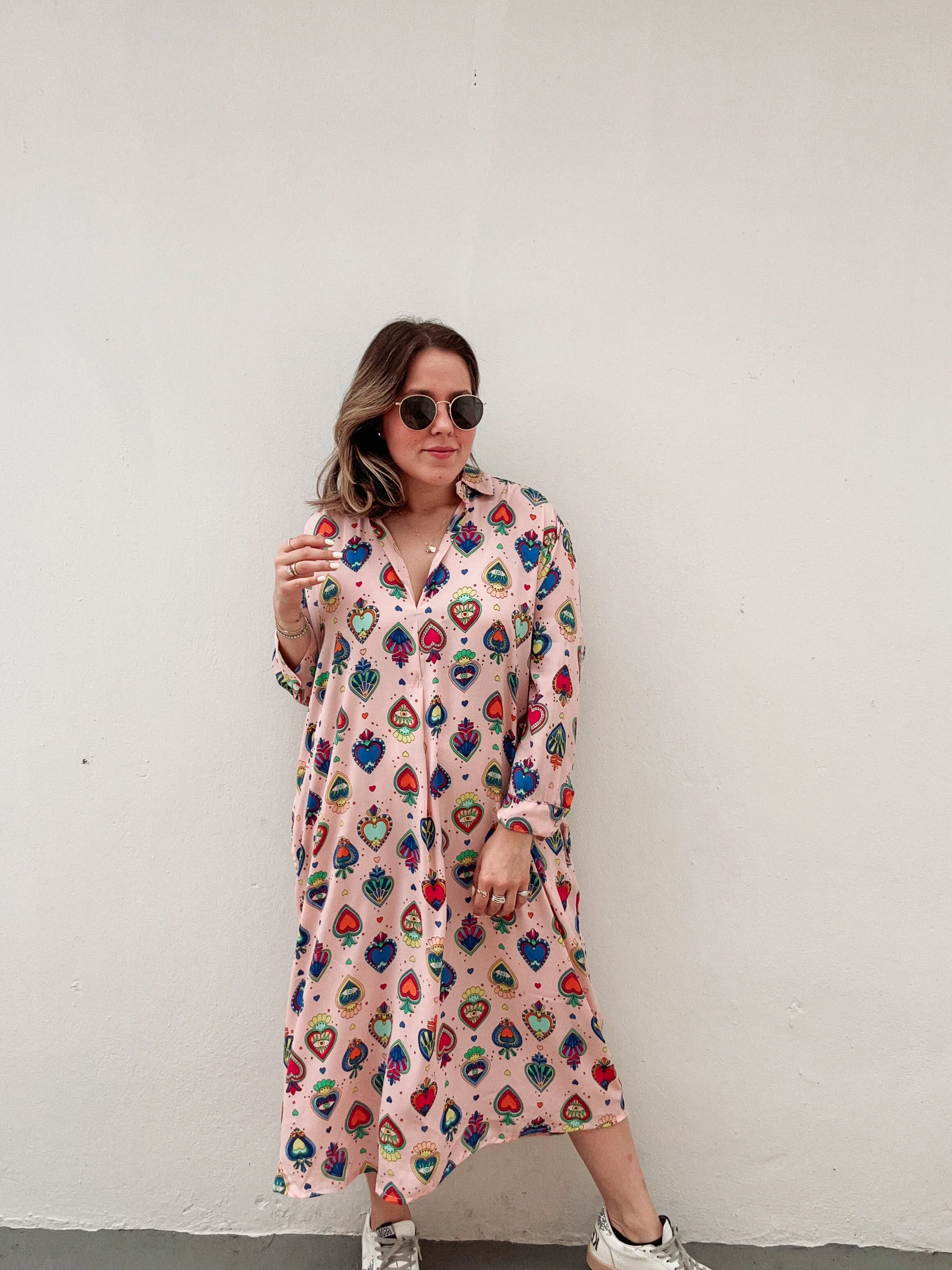 Rainbow Heart Flowy Maxi