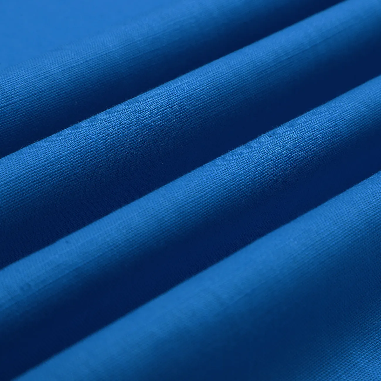 Sapphire Blue Button Down Cotton Linen Shirt