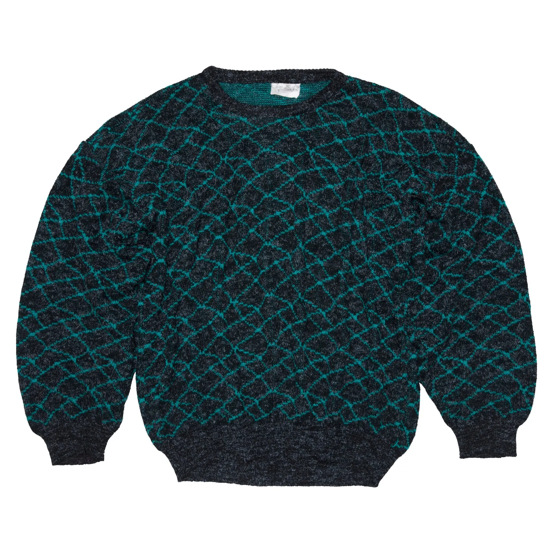 Spider Web Jacquard Melange Yarn Jumper