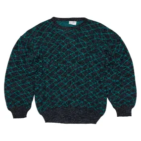 Spider Web Jacquard Melange Yarn Jumper