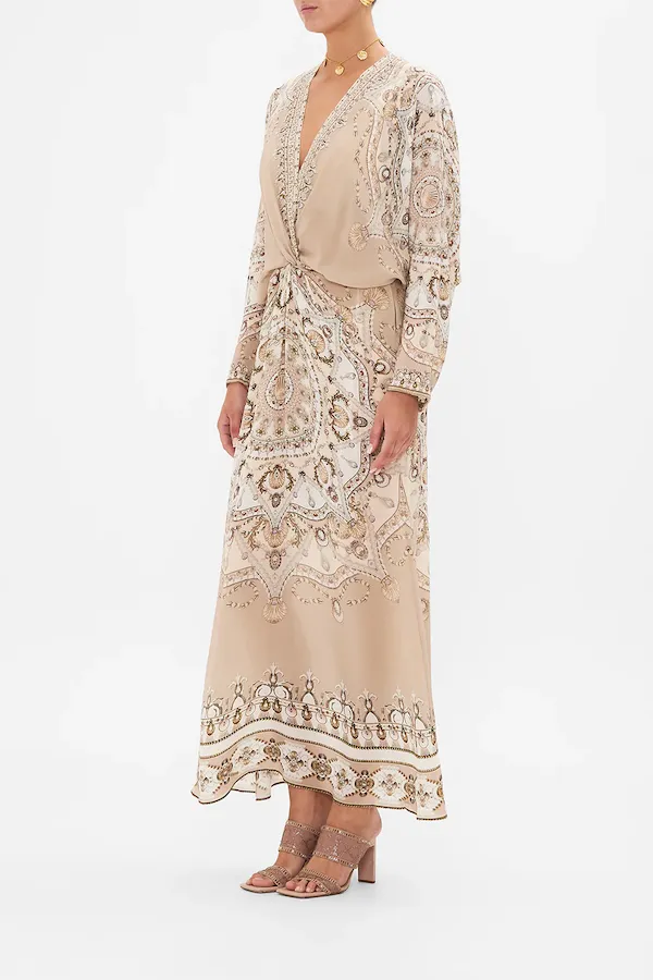 TWIST FRONT BATWING DRESS