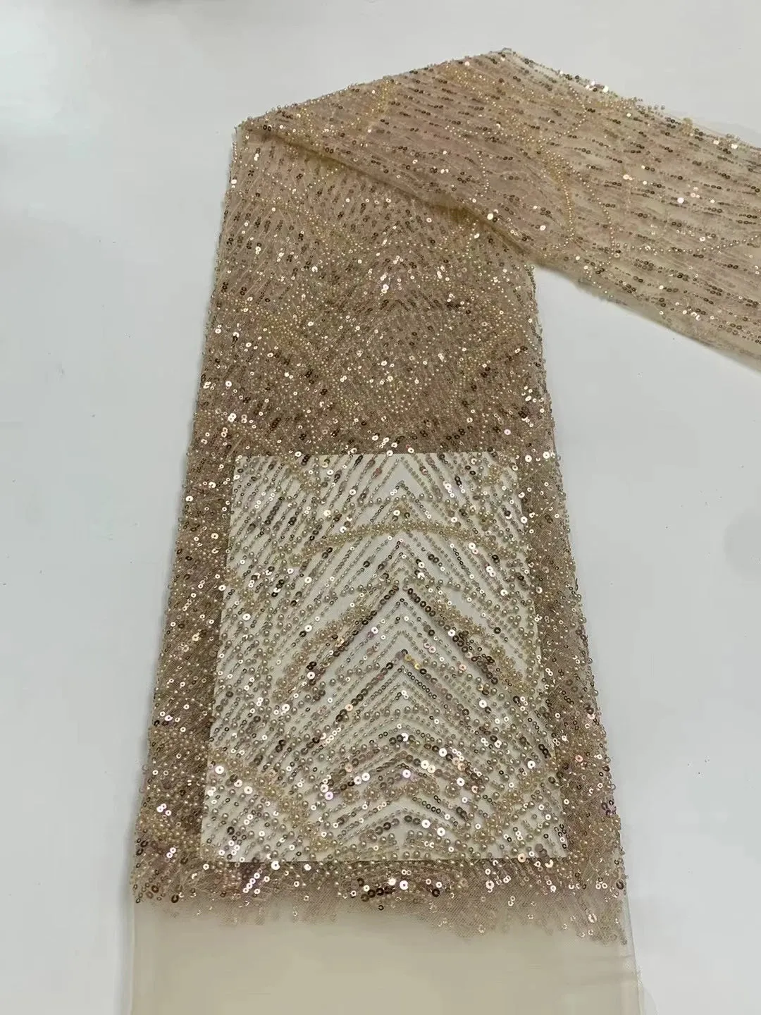 Vera | Off-Shoulder Pearl Embellished Mermaid Evening Gown