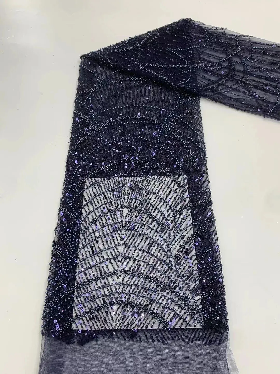 Vera | Off-Shoulder Pearl Embellished Mermaid Evening Gown