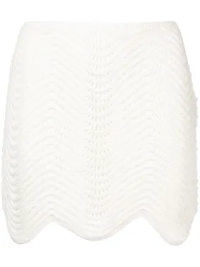 wavy crochet miniskirt