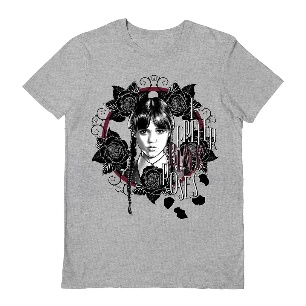 Wednesday (I Prefer Black Roses) Sports Grey Unisex T-Shirt Small